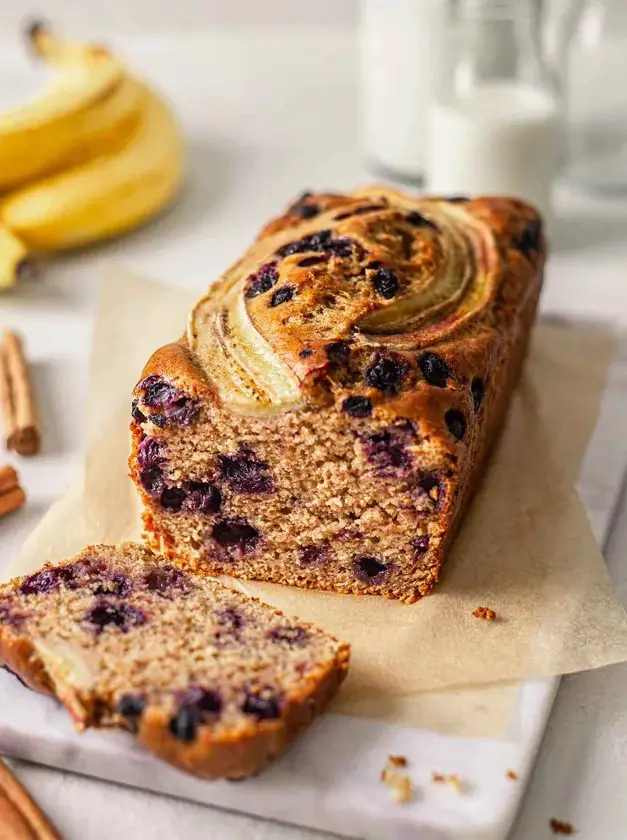 Vegan Banana Blueberry Bread