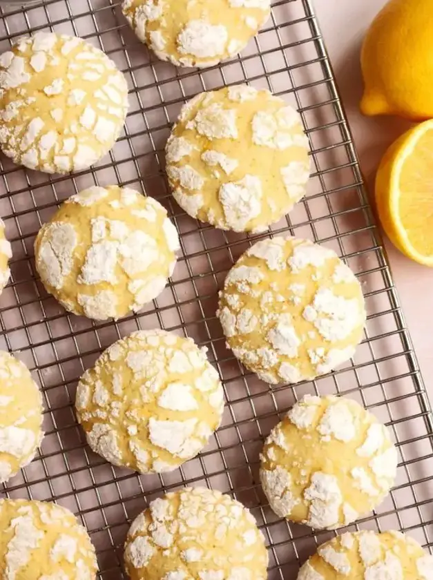 Soft & Tender Lemon Crinkle Cookies