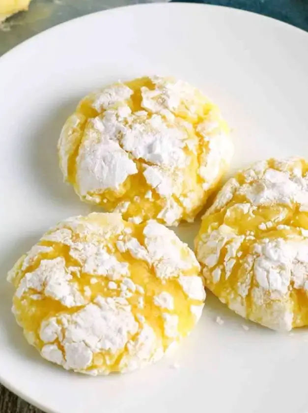 Lemon Crinkle Cookies from Scratch