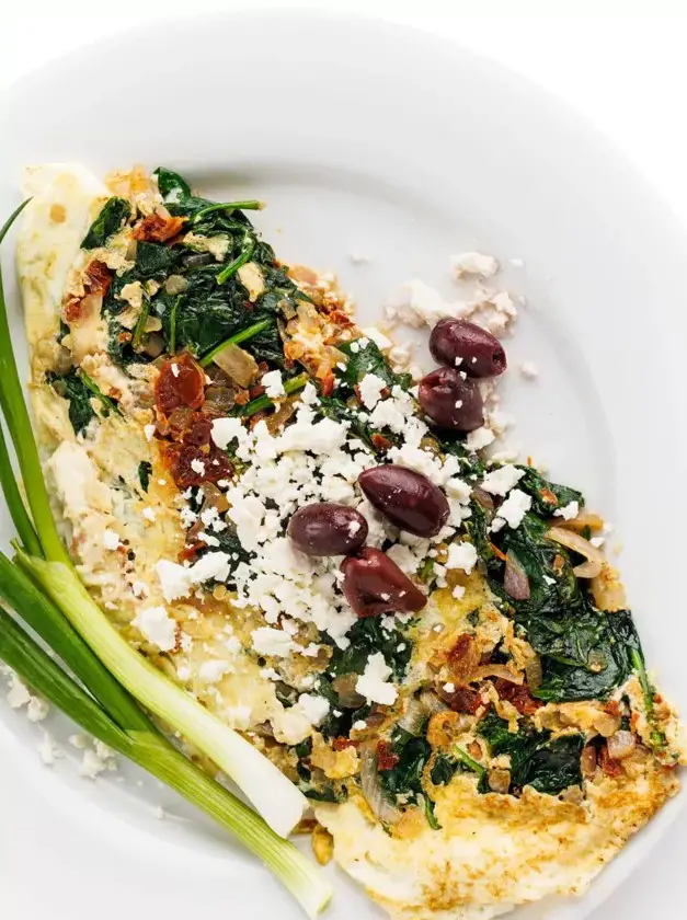 Feta And Spinach Egg White Omelette