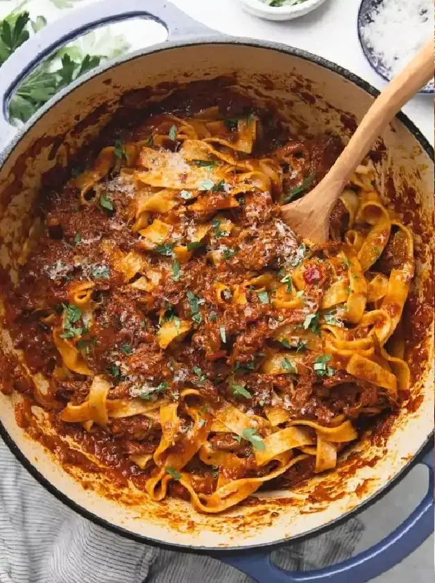 Dutch Oven Short Rib Ragu with Pappardelle