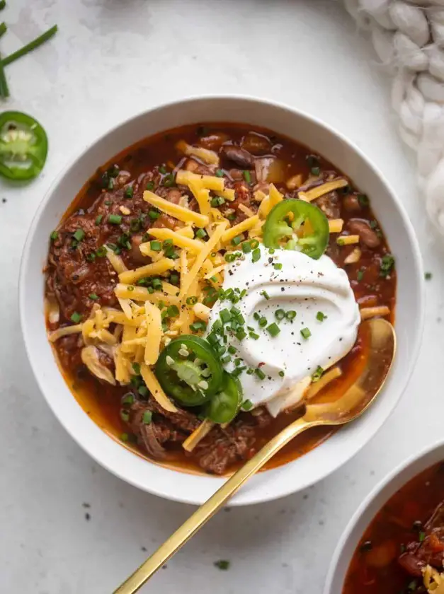 Slow Cooker Fire Roasted Brisket Chili