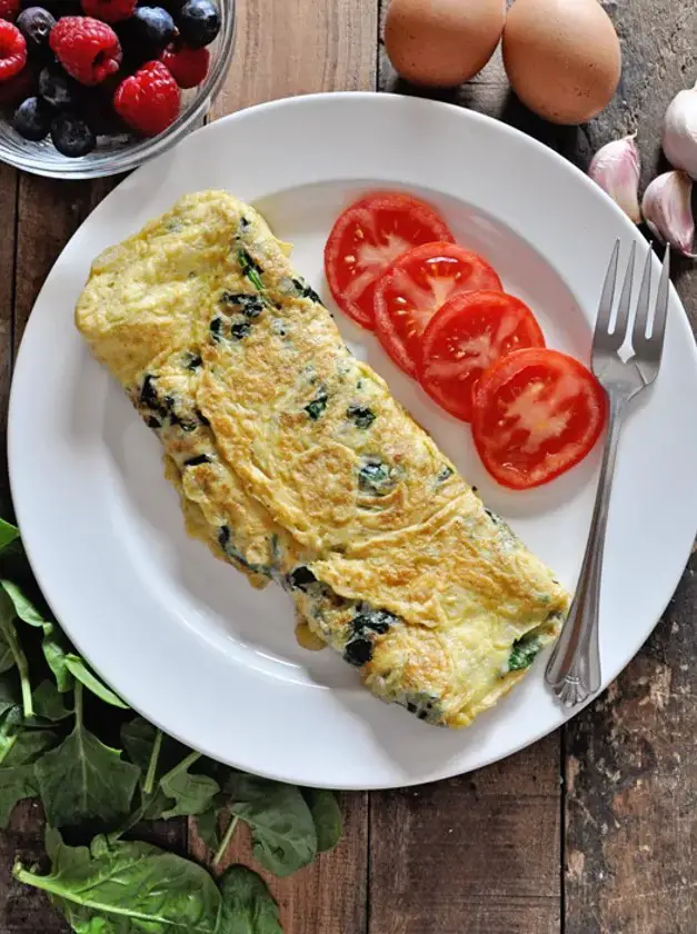 Spinach & Cheese Omelette | Easy Breakfast Recipe