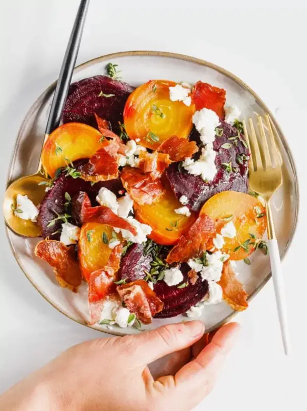 Prosciutto Salad with Beets and Goat Cheese