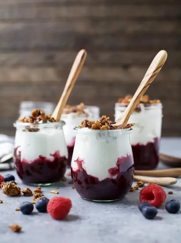 Creamy Yogurt Parfait with Mixed Berry Compote