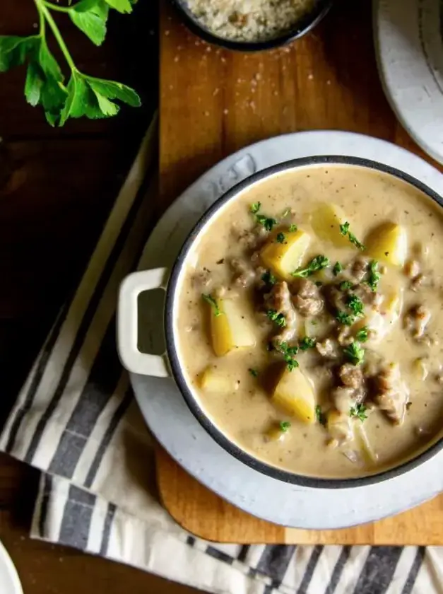 Whole30 Sausage Gravy Soup