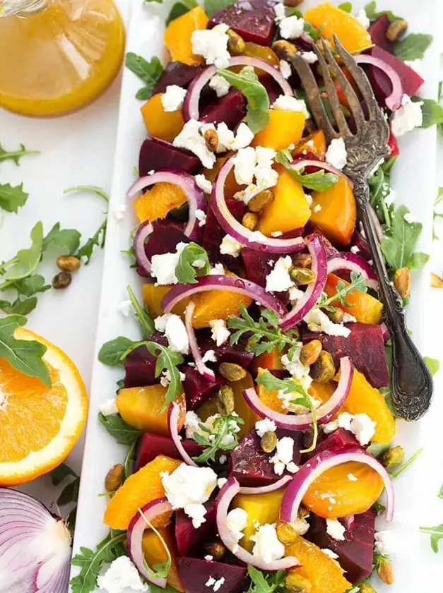 Beet Salad With Goat Cheese And Orange Vinaigrette