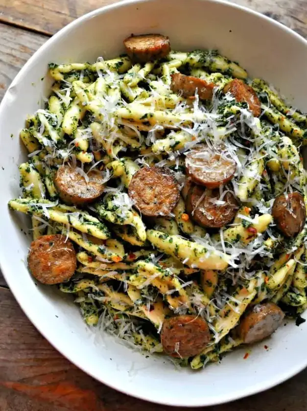 Vegan Roasted Kale Pesto Pasta