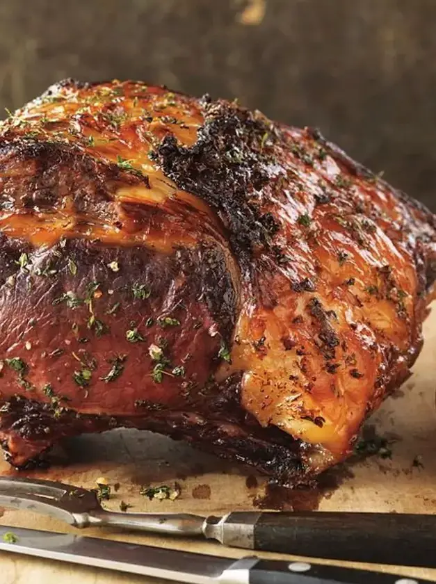 Maple-Glazed Rib Roast with Roasted Acorn Squash