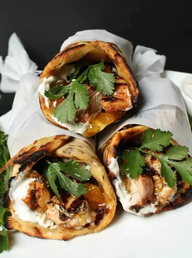 Easy Grilled Tandoori Chicken Wrap Recipe