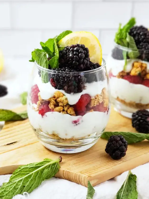 Simple Lemon Berry Greek Yogurt Parfait