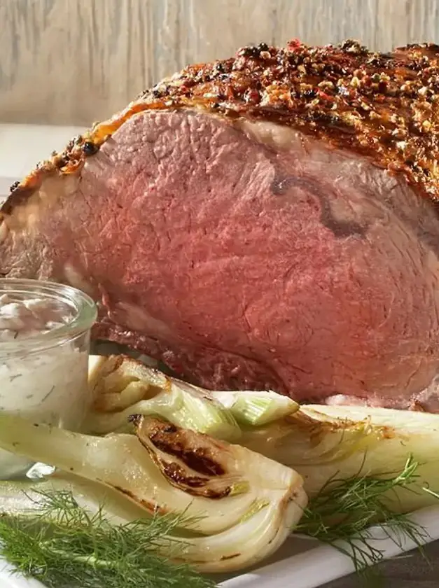 Rib Roast with Horseradish Sauce