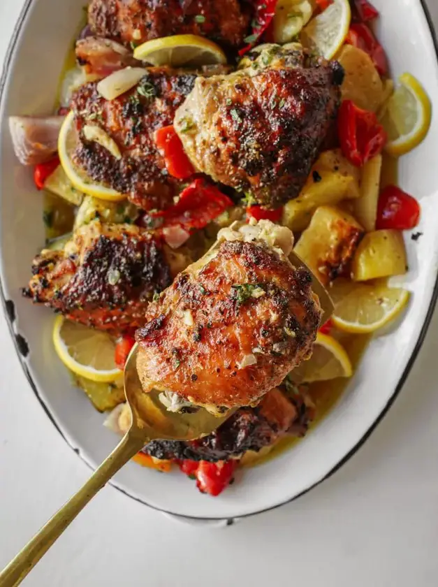 Greek Chicken and Lemon Potatoes