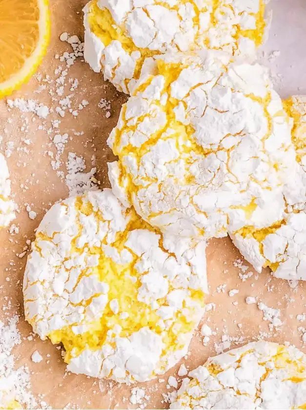 Easy 3-Ingredient Lemon Crinkle Cookies Recipe