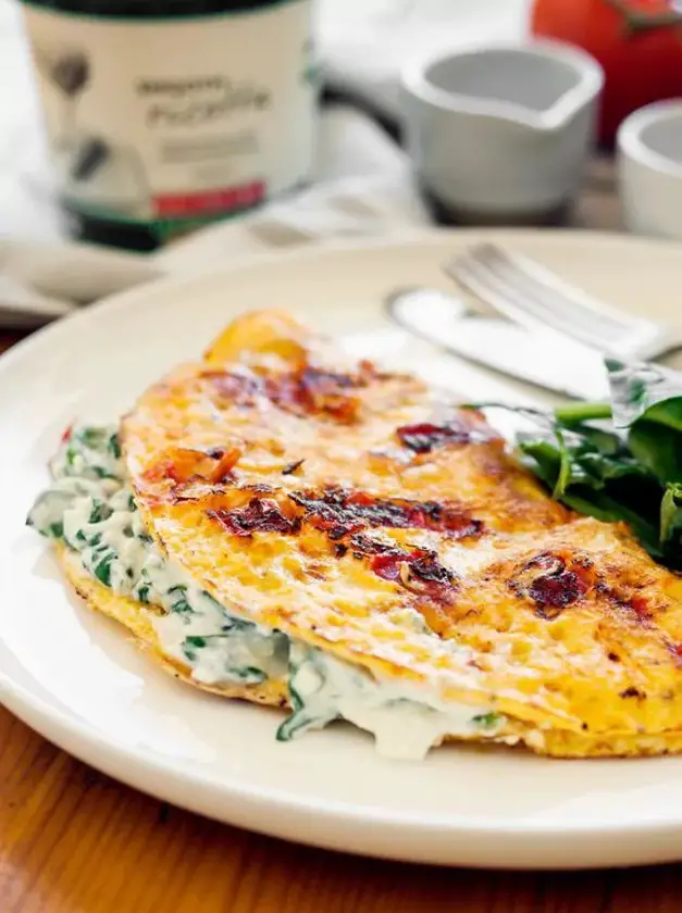 Ricotta Spinach Omelette