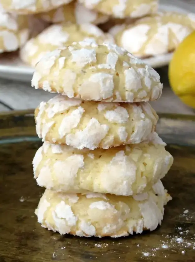 White Chocolate Lemon Crinkle Cookies