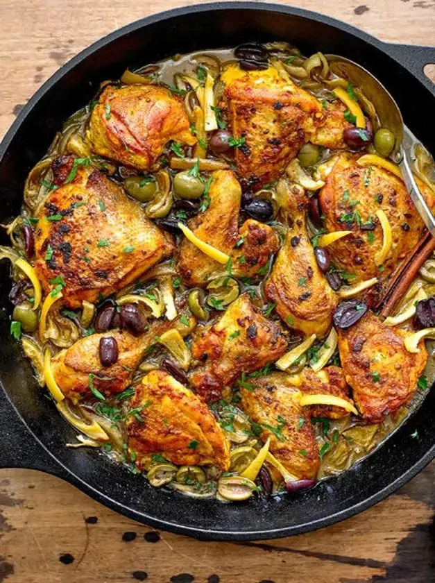 Chicken Tagine With Olives and Preserved Lemons