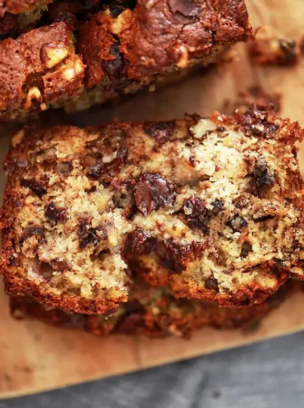 Chocolate Chip Walnut Banana Bread