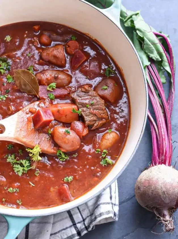 Stovetop Beef Stew With Potatoes And Beets